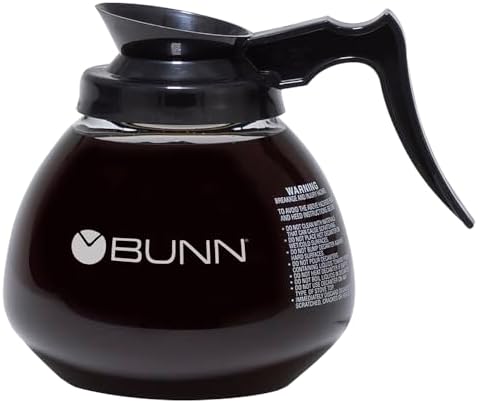 BUNN 42400.0103 12 Cup Commercial Glass Decanter with Black Handle