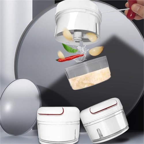 Mini Hand Pull String Garlic Mincer Onion Cutter, Manual Food