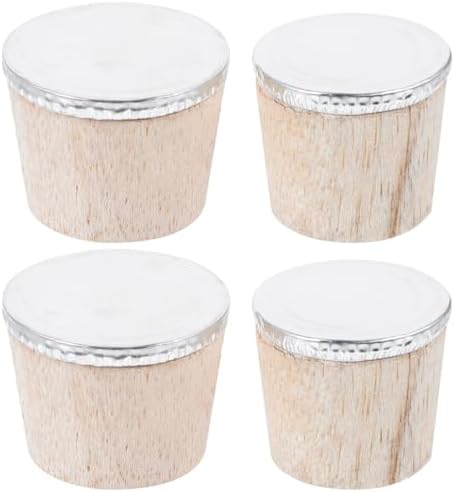 Wooden Kettle Cork Stopper Set 4 pack Large and Small