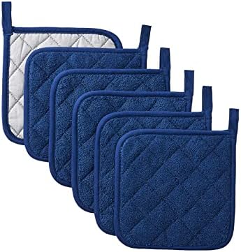 Kitchen Pot Holders Set of 6, 7 x 7 Inch