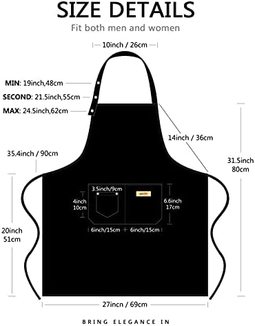 Hongsome Adjustable Button Apron for Women Men Artist Painting Pottery