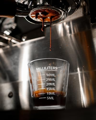 Shot Glass Measuring Cup Set, 2 Pack Espresso Shot Glasses (Red)