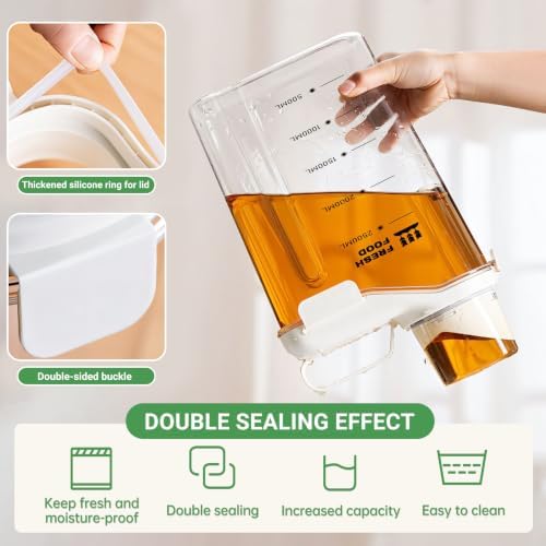 Rice Containers 5.5lbs and Cereal Storage Dispenser-Airtight Food