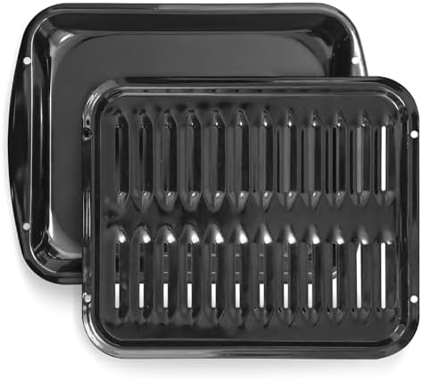 Broiler Pan for Oven Nonstick Porcelain Coated - 16.75” x 12.75”