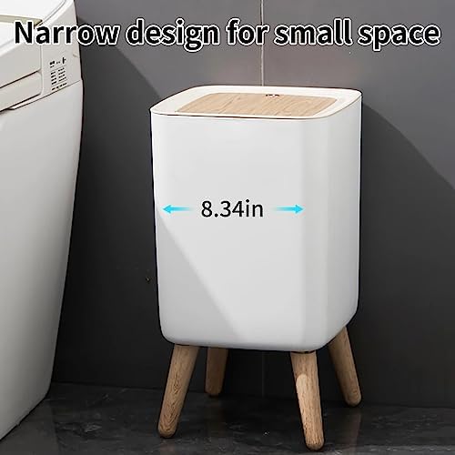 WanWanKa Mini Trash Can, 2.6 Gallon, White