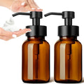 GMISUN Foaming Soap Dispensers, 2 Pack, Amber Glass