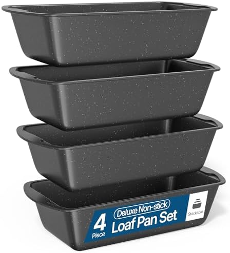 Nonstick Loaf Pan Set Pack of 4, Carbon Steel 11" Large Baking Bread