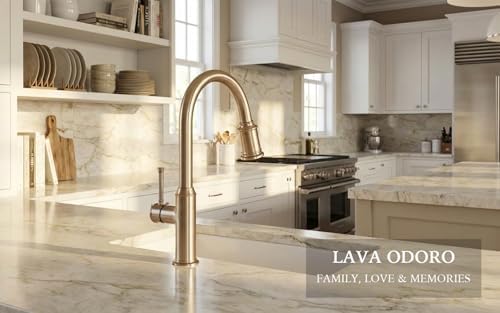 Lava Odoro Champagne Gold Kitchen Faucet with Pull Down Sprayer