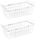 2 Pack Expandable Freezer Organizer Bins, Adjustable Wire Baskets for