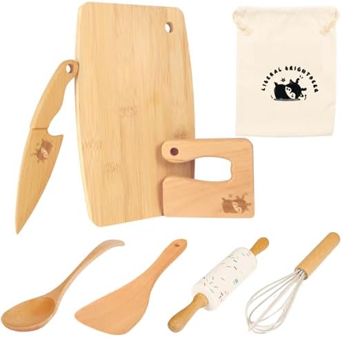 Wooden Kids Baking Set, 8-Piece