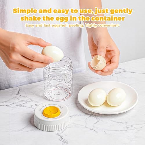 2 in 1 Egg Peeler with Piercer, White