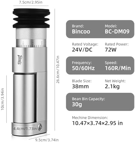 Electric Espresso Burr Coffee Grinder, One-Touch