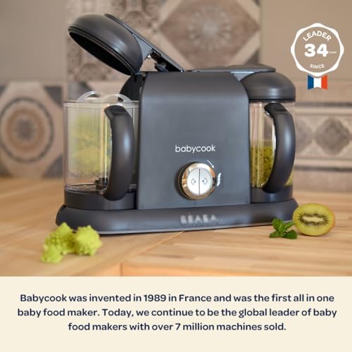 BEABA Babycook Duo 4-in-1 Baby Food Maker, 9.1 Cup, Midnight