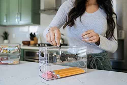 ClearSpace Plastic Pantry Organization and Food Storage Bin – Great Kitchen Organization and Kitchen Storage – Fridge Organizer Bins, Pantry Storage – 6 Pack