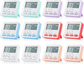 Weewooday 12 Pcs Digital Magnetic Kitchen Timers, Pastel Colors