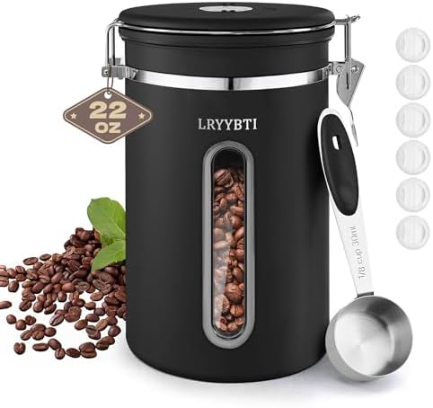 Coffee Canisters with Window,Airtight Coffee Container,22oz