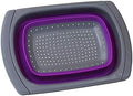 Purple Collapsible Silicone Kitchen Colander/Strainer