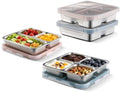 Tanjiae 25oz Stainless Steel Snack Box, Multi-Compartment Bento Boxes