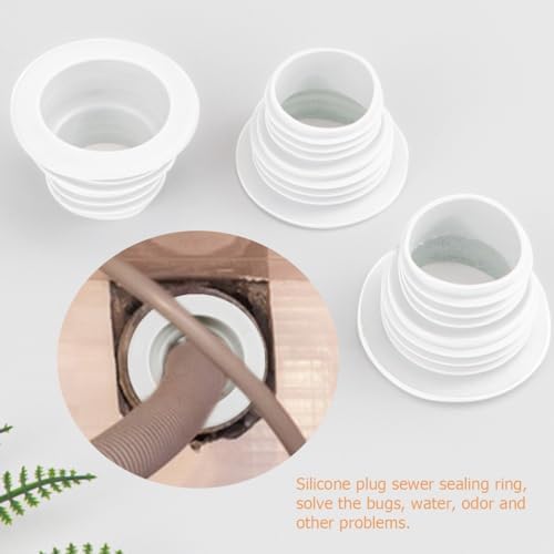 Drain Pipe Seal Hose Silicone Plug Sewer Sealing for Kitchen Bathroom