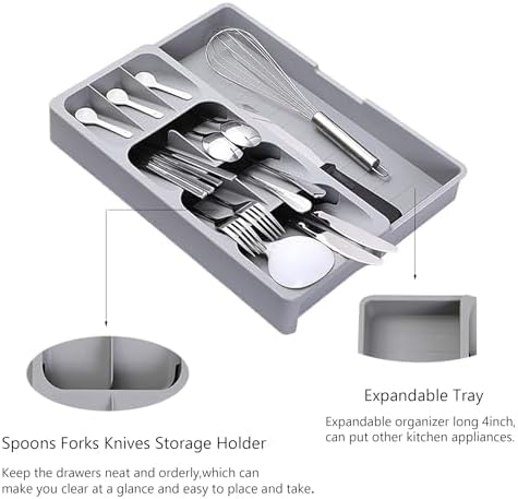 Plastic Expandable Silverware Drawer Organizer