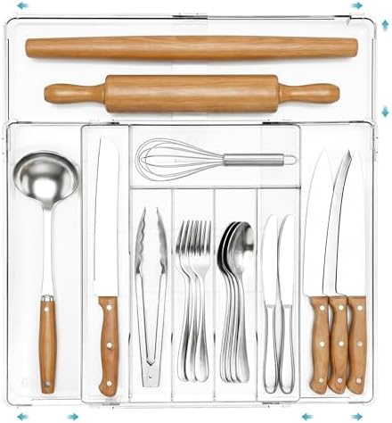 Vtopmart Expandable Silverware Organizer, 6-9 Slots