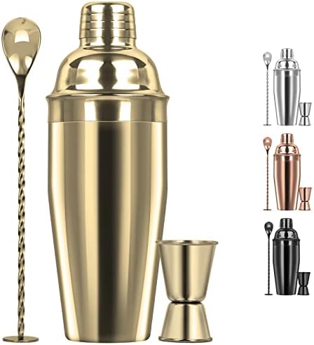 Tiawudi Large 24oz Cocktail Shaker Set, Stainless Steel 18/8 Martini