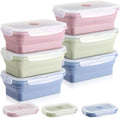 Mifoci 6 Pcs Collapsible Food Storage Containers with Lid, Morandi