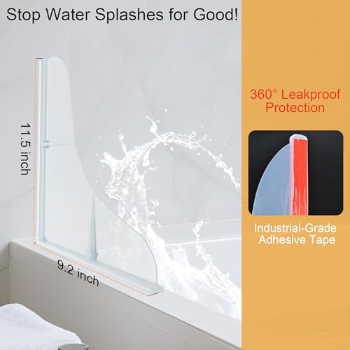 Mofason Silicone Shower Splash Guard - Bathtub Corner Water Guard