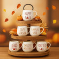 Layhit 6 Pcs Fall Coffee Mugs Set - 12 oz Ceramic Autumn Mugs Bulk
