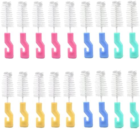 KuuGuu 20 PCS Bottle Nipple Cleaner Sponge Brush Hangable Pacifier