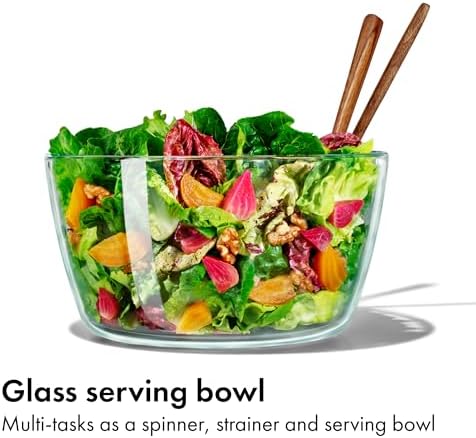 OXO Good Grips Glass Salad Spinner, Large 6.22-Qt, Lettuce & Fruit