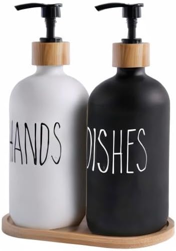 MOMEEMO Soap Dispenser Set, Contains Hand and Dish Soap Dispenser, Suitable - Image 8