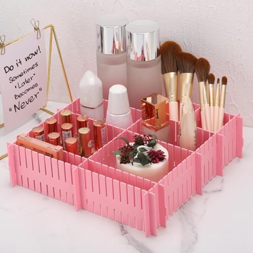 acDesign 40Pcs Grid Drawer Dividers, Adjustable Drawer Organizer for