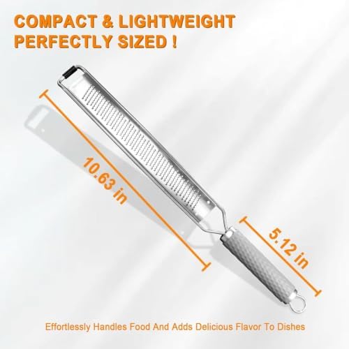 Stainless Steel Lemon Zester, Cheese & Vegetable Zester Grater With