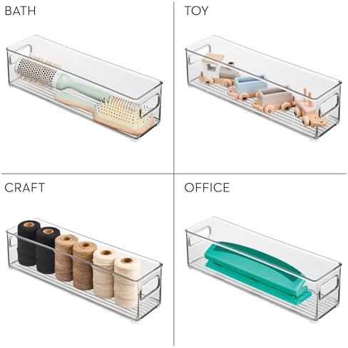 iDesign Stackable Fridge Bins with Handles, Set of 3