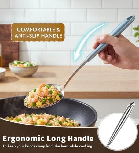 4-Piece Stainless Steel Cooking Spoon Set