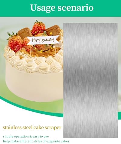 8.6 Inch Metal Cake Scraper Smoother Cake Decorating Supplies Kit