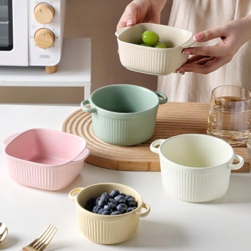 Ceramic Baking Dishes with Silicone Lids for Oven, Casserole Dishes