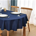 Oval Tablecloth 60 x 84 in Polyester Fabric Tablecloths, Navy Blue