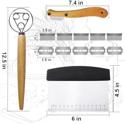 Bread Making Tool Set,Dough Scraper and Bread Scoring Tool for Making