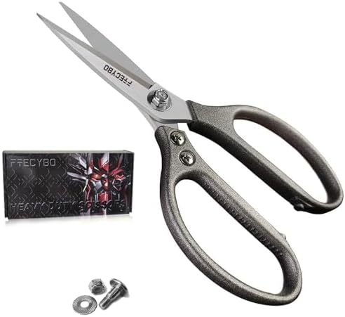 Heavy Duty Scissors 8.5'', All Purpose, Leather Scissors, Reinforced