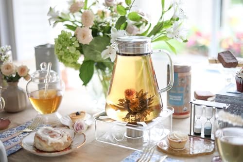 Teabloom One-Touch Tea Maker 56 Oz Borosilicate Glass