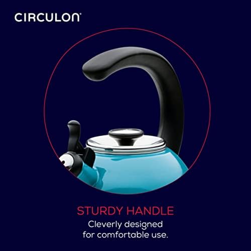 Circulon Enamel on Steel Whistling Tea Kettle, 2-Quart