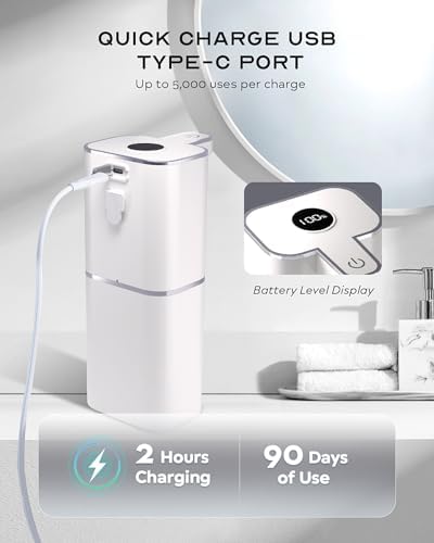 Automatic Soap Dispenser Touchless, 6-Level Adjustable,13.5oz/400ml