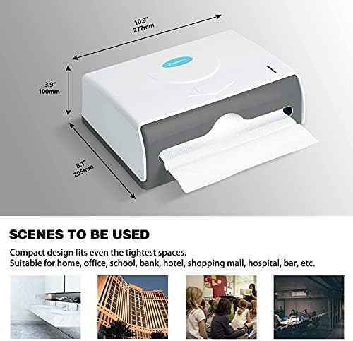 Modunful Compact Folded Paper Towel Dispenser Wall Mount Keyless for