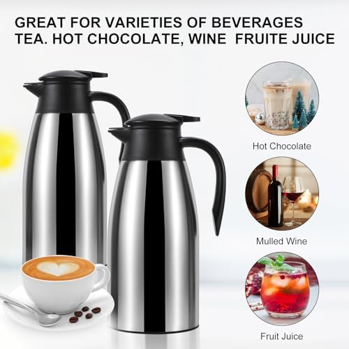 70 oz Thermal Coffee Carafe for keeping hot, Updated Carafe for hot
