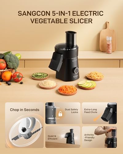 Sangcon 5-in-1 Electric Cheese Grater