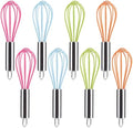 BAEKZ Multi-Color Mini Silicone Kitchen Whisks with Stainless Steel
