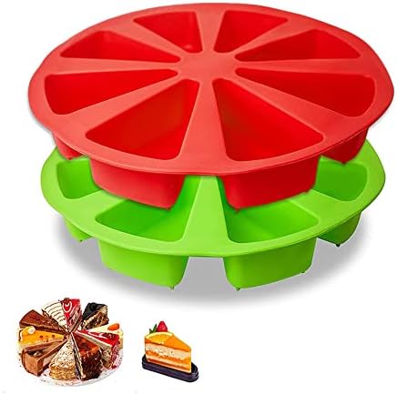 2 Pack Silicone Baking Molds, Triangle Cake Pan DIY/8 Cavity Silicone