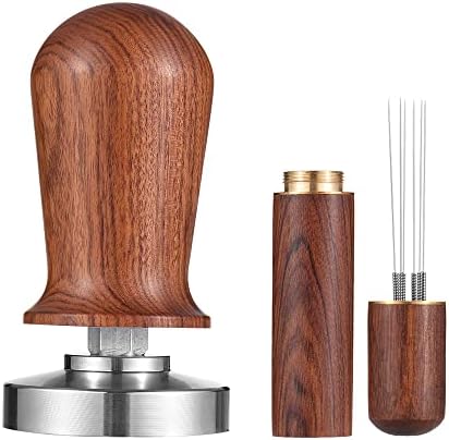 Decdeal 51mm Espresso Tamper and Stirrer Set, Coffee Tamper with